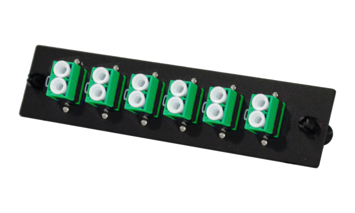 Liberty AV RF-12PLSM-6DLCA | insert Panel -- 1 slot -- single mode OS2-- 6 duplex LC/APC (angled)