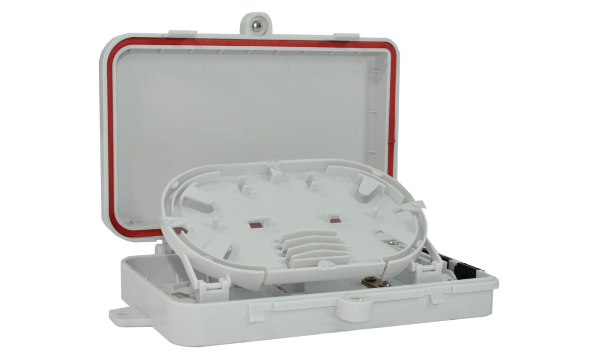 Liberty AV RF-WM04PIO | Wall-mount fiber distribution box -- 4 port with outdoor rating (requires couplers)