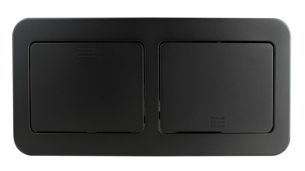 Liberty AV TDPB-2V1AD-B | Square Dual Table Box with HDMI, VGA, Audio, Lan and Power