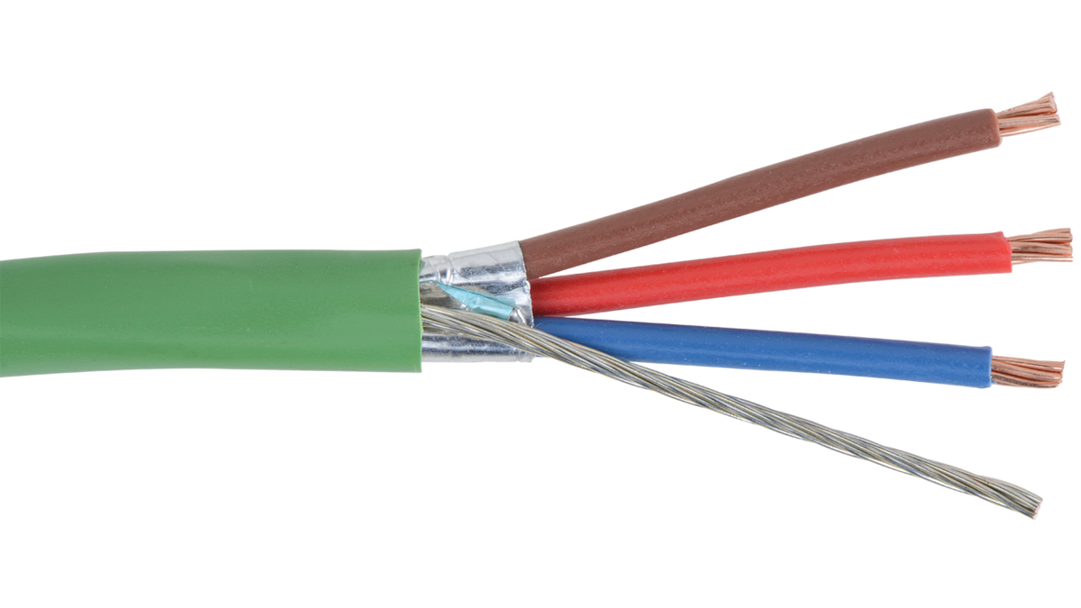 Liberty AV TEKTONE-P2 | Green Nurse Call Power 18 AWG 3-Conductor Shielded Cable Reel