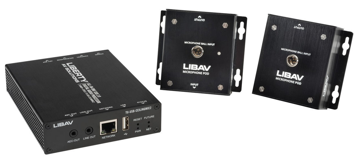 Liberty AV TU-USB-CEILINGMIC2 | Team Up+ Series All-In-One USB Ceiling Microphone Set