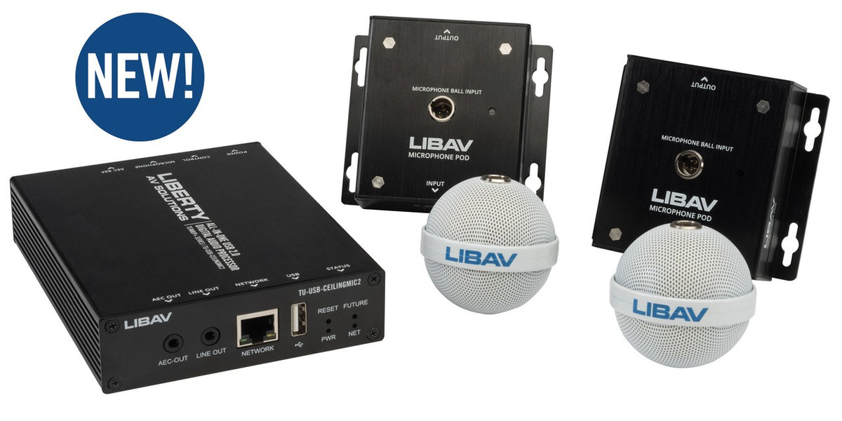 Liberty AV TU-USB-CEILINGMIC2 | Team Up+ Series All-In-One USB Ceiling Microphone Set