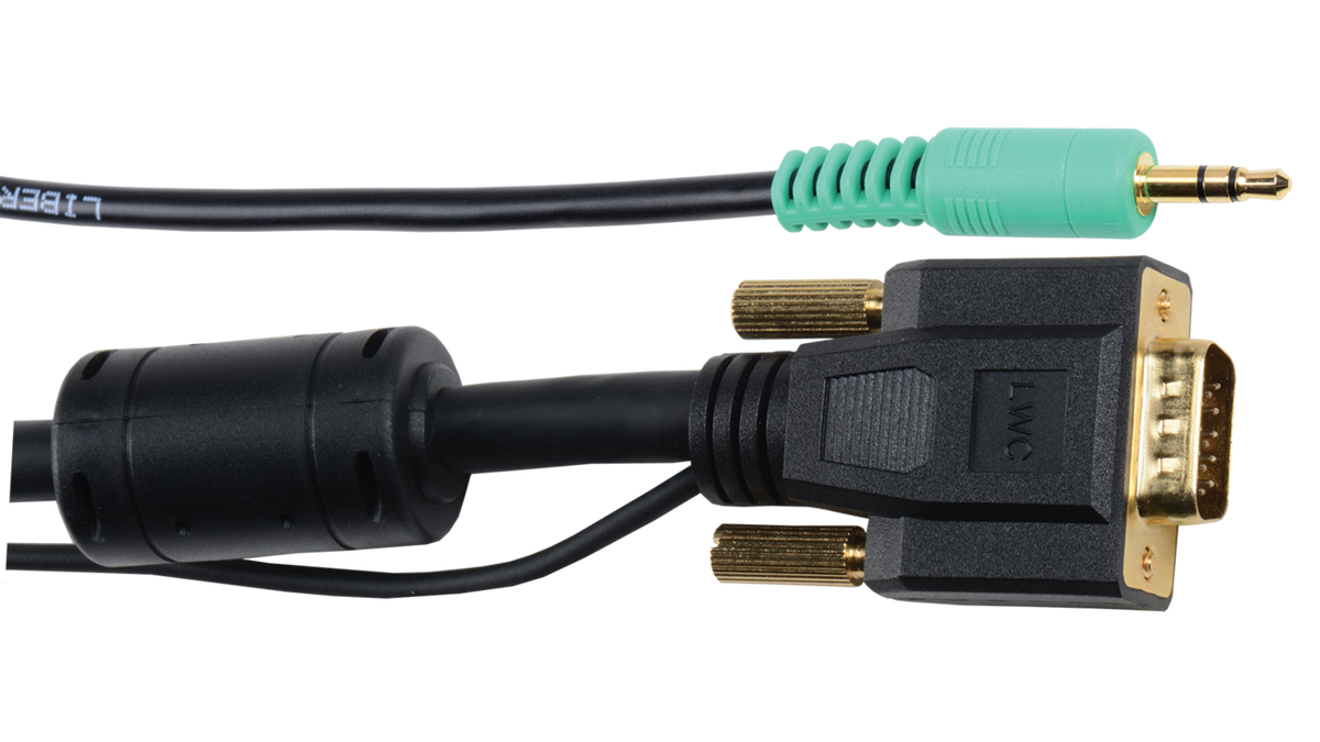 Liberty AV Z100VGAA15FT | 15" Z100 VGA and 3.5TRS PC Stereo Audio cable