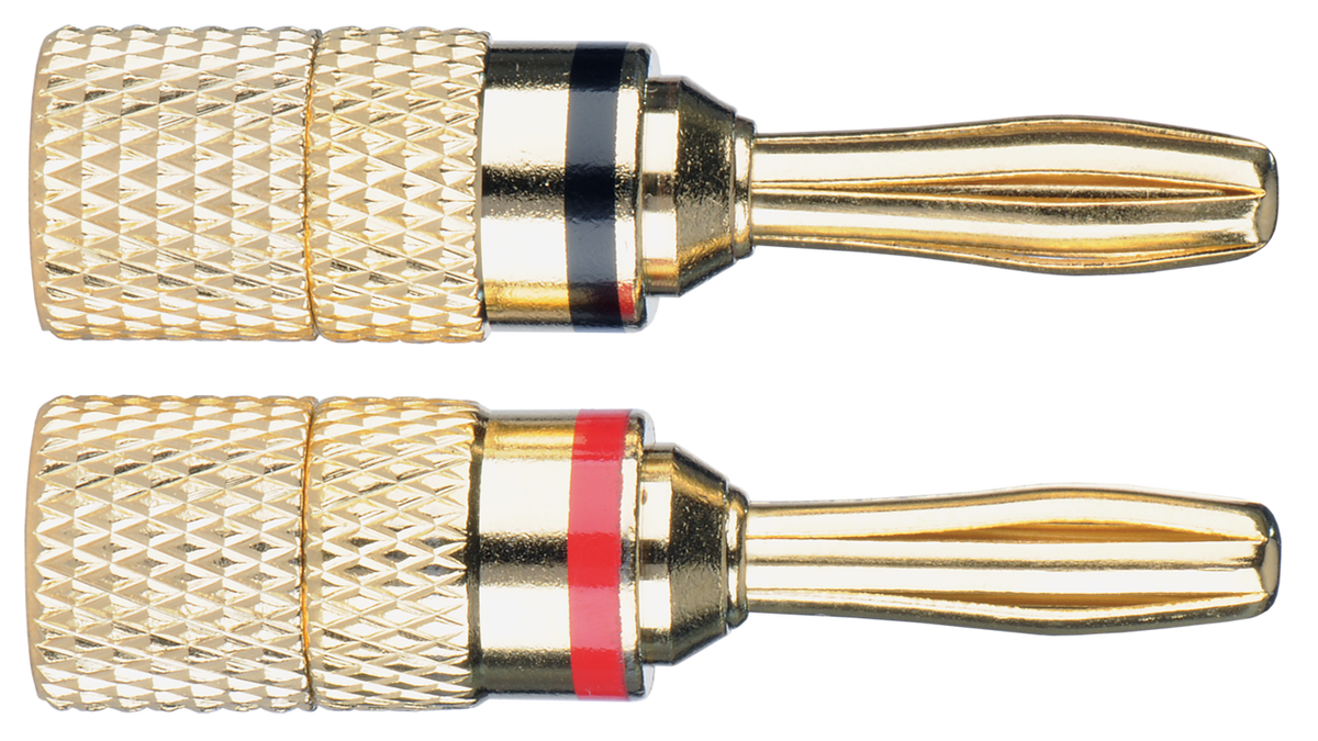 Liberty AV ZB03 | Premium Single Banana pairs for Speaker level Audio Cable