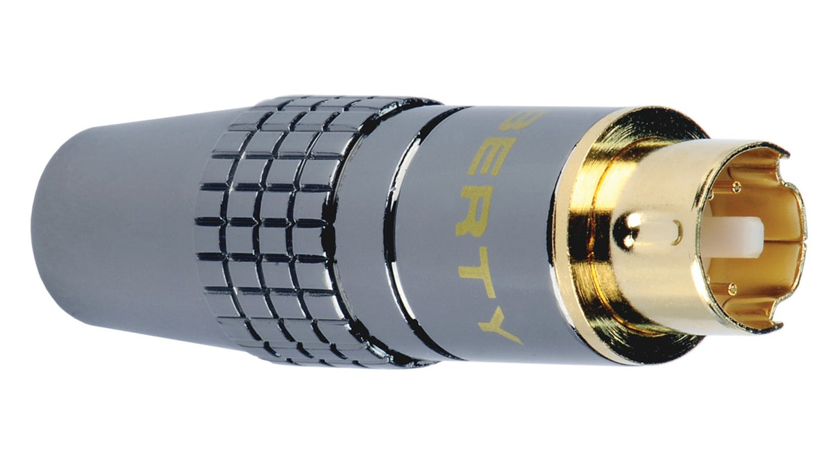 Liberty AV ZD05-SLM | Premium Mini-DIN 4-Pin S-Video Male for Cable Mount Applications