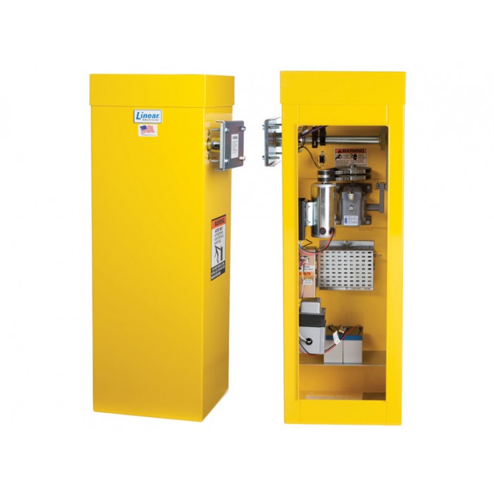 Linear BGU-D-14-211-YS | 14 Feet 115V/24VDC Barrier Gate Yellow