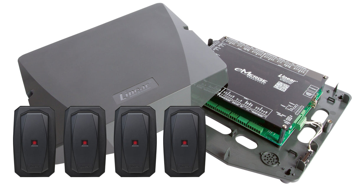 Linear Corporation 620-100296 | Elite-36 4-Door Access Control with Compact Cabinet and 4 Reader Bundle