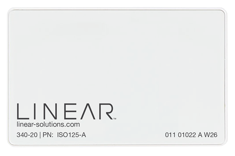 Linear Corporation 830-00460 | 13.56 MHz ISO Printable Smart Card, 25-Pack