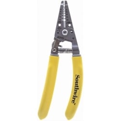 Linear Corporation S1018SOL | Wire Stripper Cutter, Yellow Dipped-Grip Ergonomic Handle