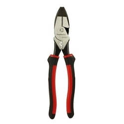 Linear Corporation SCP9TPC | 9" Hi-Leverage Side Cutting Pliers With Crimper And Fishtape Puller, Red/Black Comfort Grip Handle