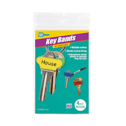 Lucky Line Products 17104 | Key Bands, Medium Size, 4/Pack