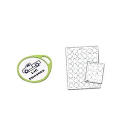 Lucky Line Products 2509014 | 1-1/4" Round Tag, 1 Hole with Ring, White, 14/Pack