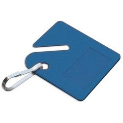 Lucky Line Products 25900 | Key Cabinet Tag, Blank, 1-1/2" Length x 1-1/2" Width, Plastic, White with Hook, 20 each per Pack