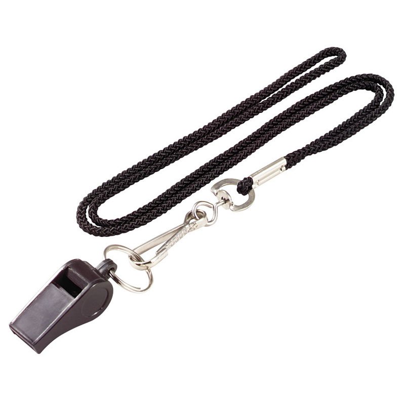 Lucky Line Products 42201 | Sports Key Lanyard and Whistle, 23" Length, Woven Nylon, 1 each per Card