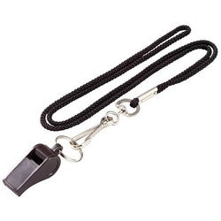 Lucky Line Products 42201 | Sports Key Lanyard and Whistle, 23" Length, Woven Nylon, 1 each per Card