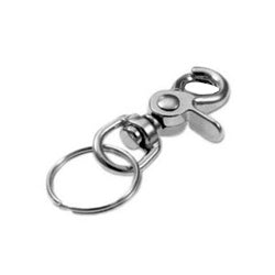 Lucky Line Products 44112 | Trigger Snap with Split Key Ring, Nickel-Plated Zinc, 12/Card