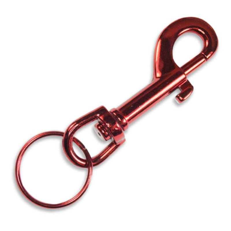 Lucky Line Products 45501 | Bolt Snap, 3-1/8" Length, Zinc, Nickel Plated with 7/8" Split Key Ring, 1 each per Card