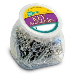 Lucky Line Products 70725 | Quick Release Key Ring, Nickel-Plated Brass, 75/Jar