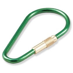Lucky Line Products 73701 | Key Ring, Oval, 2-3/8" Length, Anodized Aluminum with Brass Screw Closure, 1 each per Card