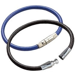 Lucky Line Products 80800 | Locking Cable Key Ring, 4-1/2" Length with Nickel Plated Brass End Attachment, for Crimper, 25 each per Pack