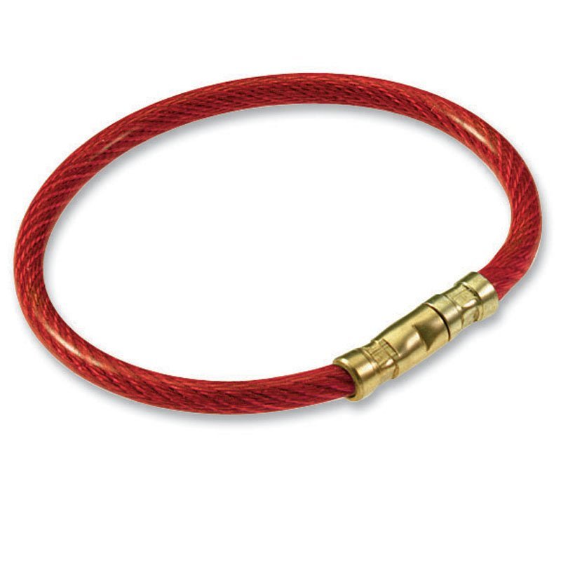 Lucky Line Products 83201 | Cable Key Ring, Twist, 5-3/4" Length, Stainless Steel, for Crimper, 1 each per Card