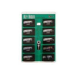 Lucky Line Products 91010 | Magnetic Key Hider, Large, 1-7/8" Length x 3" Width x 5/8" Height, Plastic, Black, 10 each per Magnetic Display Card