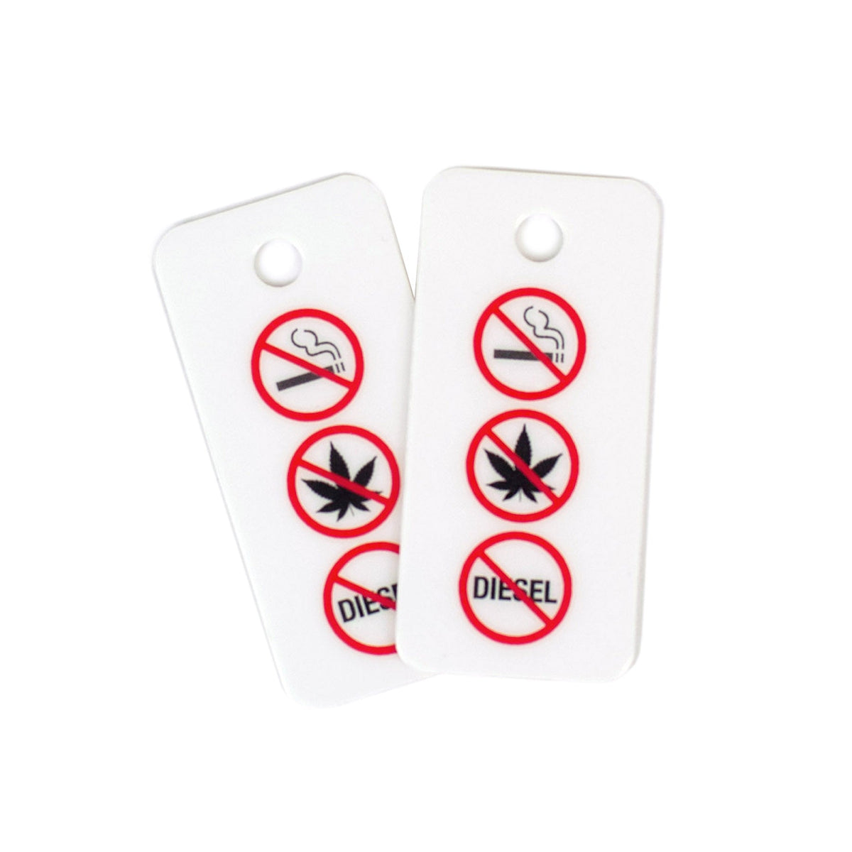 Lucky Line Products 96240 | No Smoking Tag, Rectangular, 1-1/2" Length x 1" Width, Heavy Duty Plastic, White