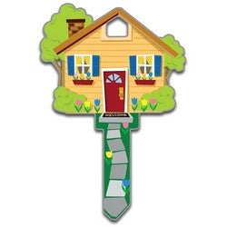 Lucky Line Products B105K | House Key, Kwikset, Home, Brass, Enamel Coating, 1 each per Card