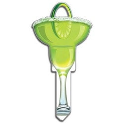 Lucky Line Products B109K | House Key, Kwikset, Margarita, Brass, Enamel Coating, 1 each per Card