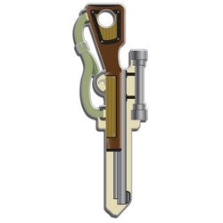 Lucky Line Products B118S | House Key, Schlage, Rifle, Brass, Enamel Coating, 1 each per Card