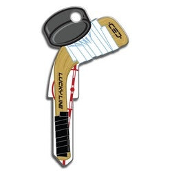 Lucky Line Products B130S | House Key, Schlage, HocHouse Key, Brass, Enamel Coating, 1 each per Card