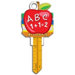 Lucky Line Products B131S | House Key, Schlage, Teacher, Brass, Enamel Coating, 1 each per Card