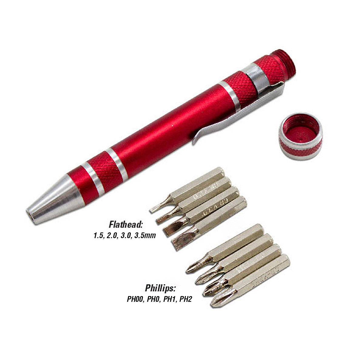 Lucky Line Products U12270 | Precision Pen Screwdriver, Red, 1/Pack
