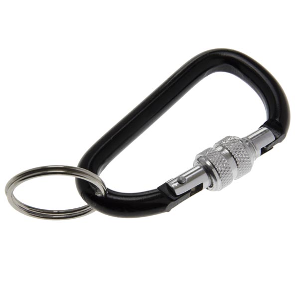 Lucky Line Products U12470 | Locking Carabiner Keychain, Red, 1/Pack