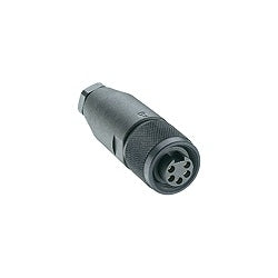 Lumberg Automation 500000520 | Connector,12 A,3-Pin 7/8 in. Female Straight,Polyamide 66, Copper Zinc Contact,IP67,230 VAC/DC