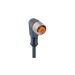 Lumberg Automation 600003093 | Cordset, M12 Standard Female Angled, 5m L, Black, Unshielded