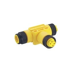 Lumberg Automation 900000302 | T Connector, Thermoplastic Polyurethane, 8A, Yellow