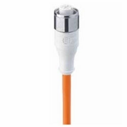Lumberg Automation 934733007 | Cordset, M12 F and B Female Straight, 2m L, Orange, 4 A
