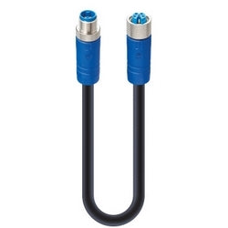Lumberg Automation 934853043 | Cordset, Male Straight x Female Straight, 2m L, Black, 10 A
