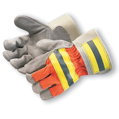 MCR Safety 1440L | Memphis Luminator High-Visibility Cowhide Shoulder Leather Palm Gloves Cotton Palm Lined