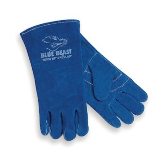 MCR Safety 4600 | Memphis Blue Beast Leather Welding Gloves Gauntlet Cuff