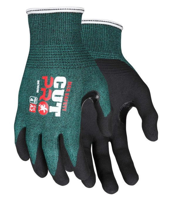 MCR Safety 96782M | CutPro Hypermax Cut-Resistant Nitrile Gloves 18 Gauge, Green, Medium