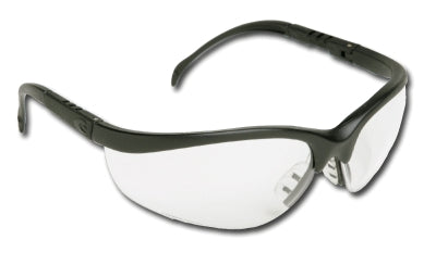 MCR Safety KD110 | Crews Klondike Safety Glasses Black Frame, Clear Duramass Hardcoat Lens