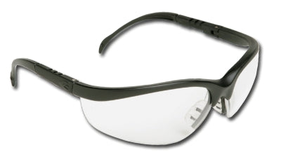 MCR Safety KD110AF | Crews Klondike Safety Glasses Black Frame, Clear Duramass Anti-Fog and Hardcoat Lens