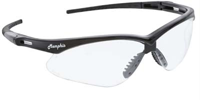 MCR Safety MP110PF | Memphis Series Black Safety Glasses Clear Lens, MAX6 Anti-Fog Coating, Wrap Around Design