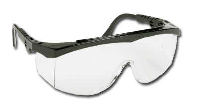 MCR Safety TK110 | Crews Tomahawk Safety Glasses Black Frame, Clear Duramass Hardcoat Lens