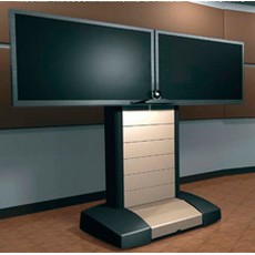 Middle Atlantic VTC4255DR | Video Cart with Rack, 42"-55" Dual Display