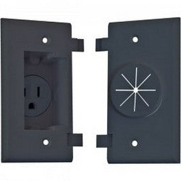 Midlite 2GESR5251B T 2 Gang End Splitplate Recessed Rece