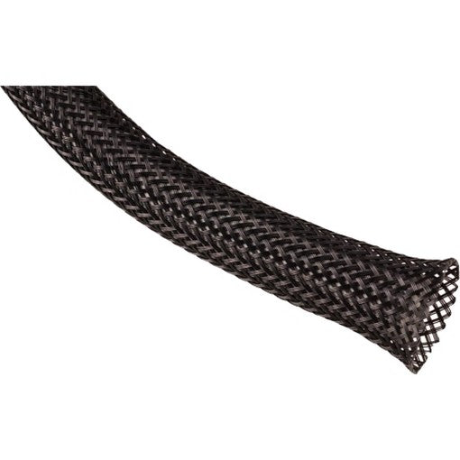 Midlite Corporation PET100BK 1" Dia. x 65' Black Wire Braided Sleevin