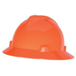 MSA Safety 10021292 | MSA V-Gard Full Brim Hard Hat, 4-Point FAS-TRAC III Suspension